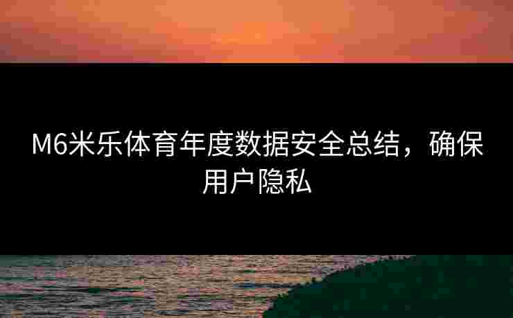 M6米乐体育年度数据安全总结，确保用户隐私