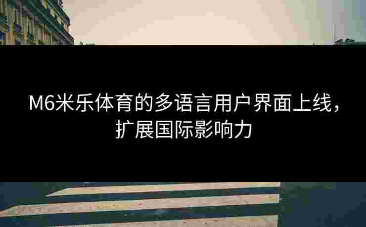 M6米乐体育的多语言用户界面上线，扩展国际影响力