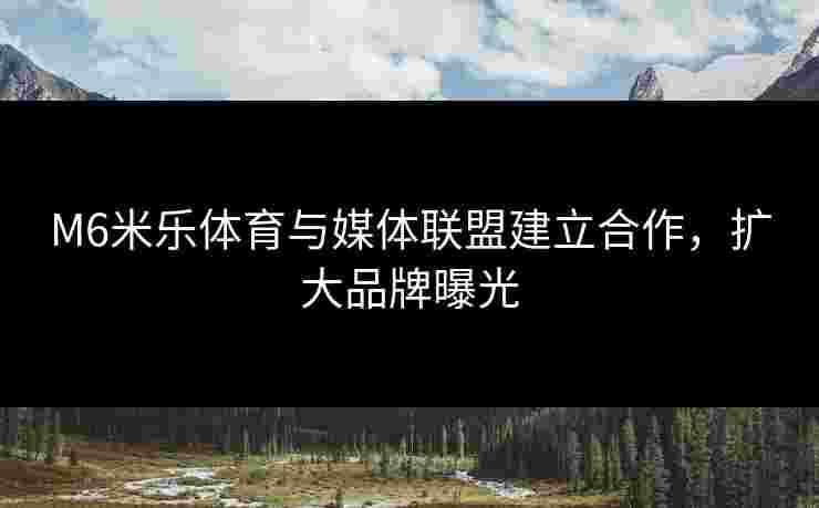 M6米乐体育与媒体联盟建立合作，扩大品牌曝光
