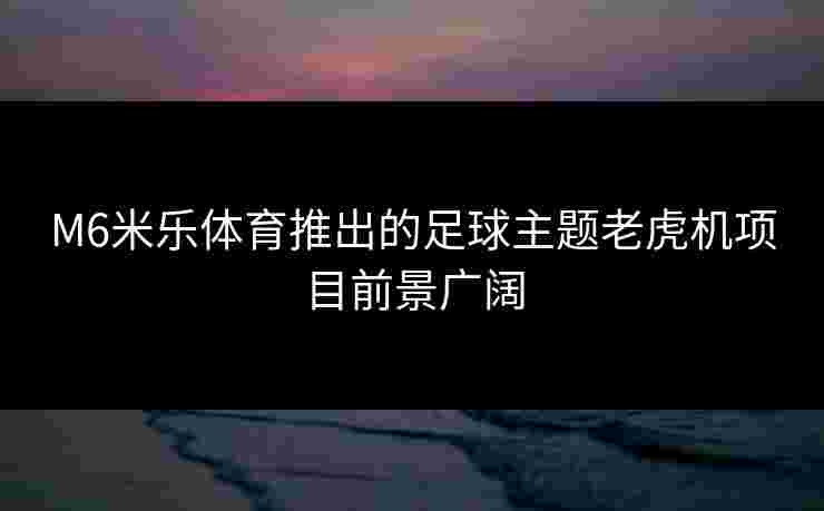 M6米乐体育推出的足球主题老虎机项目前景广阔